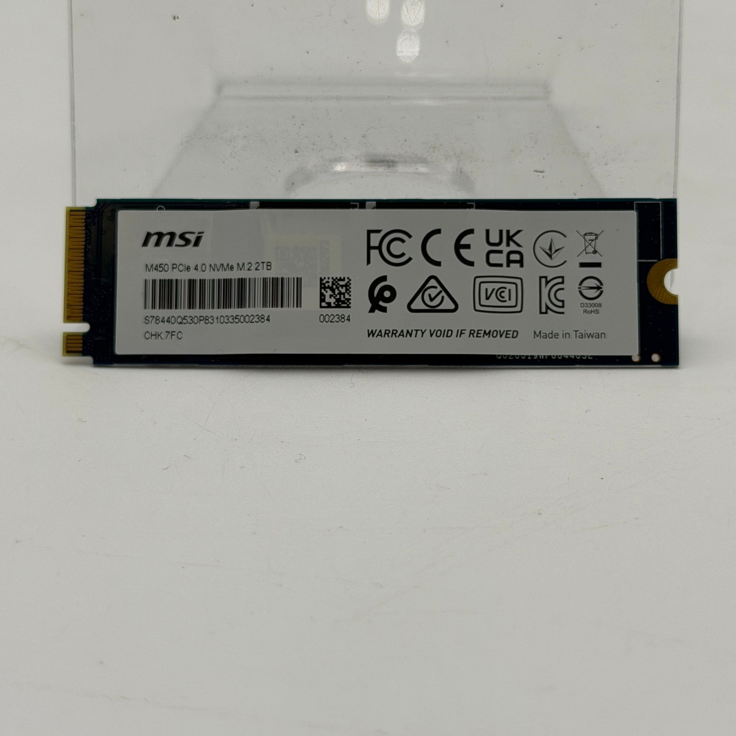 MSI Spatium M450 2TB PCIe 4.0 NVMe M.2 SSD Drive