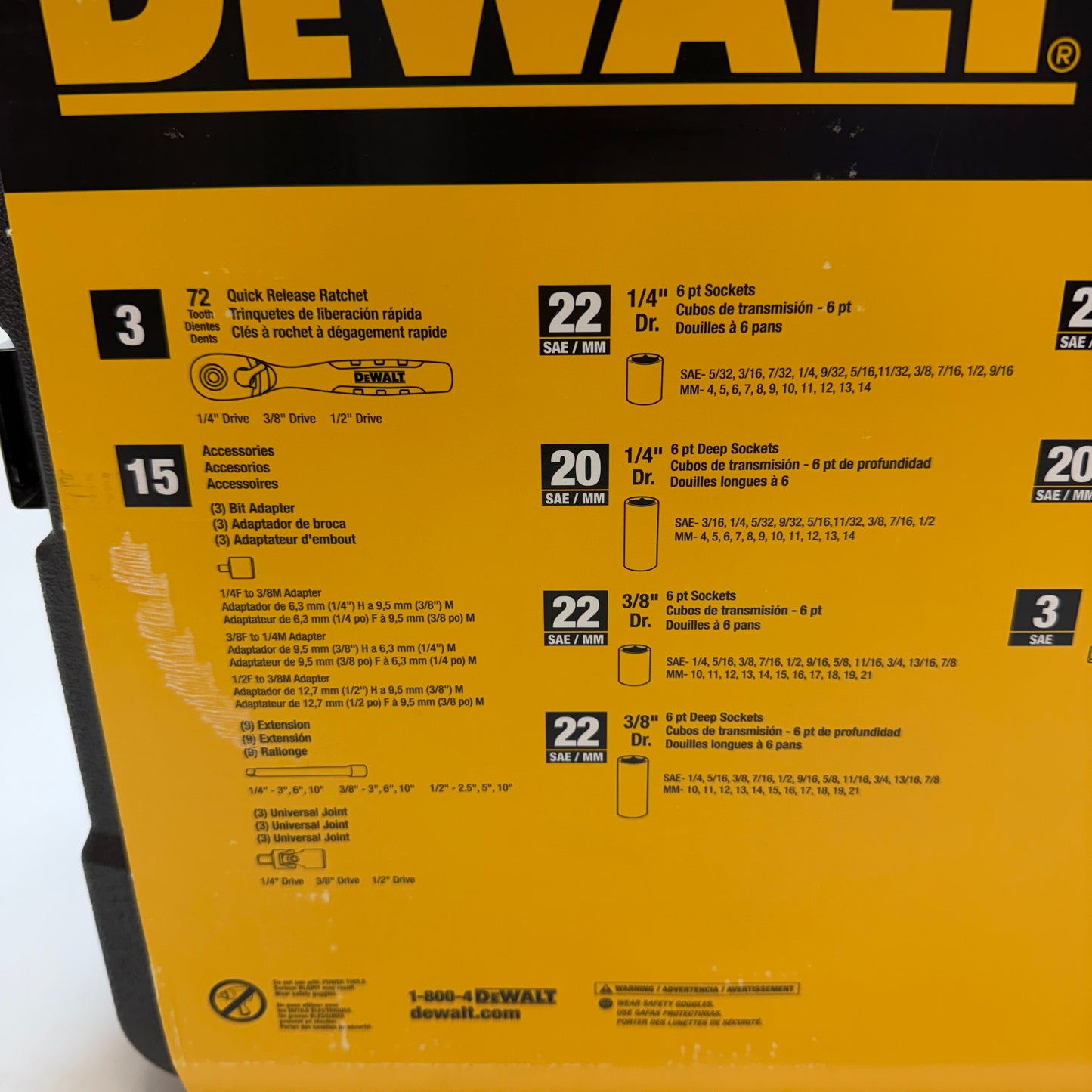 Dewalt 192 Piece Mechanics Tool Set NIB