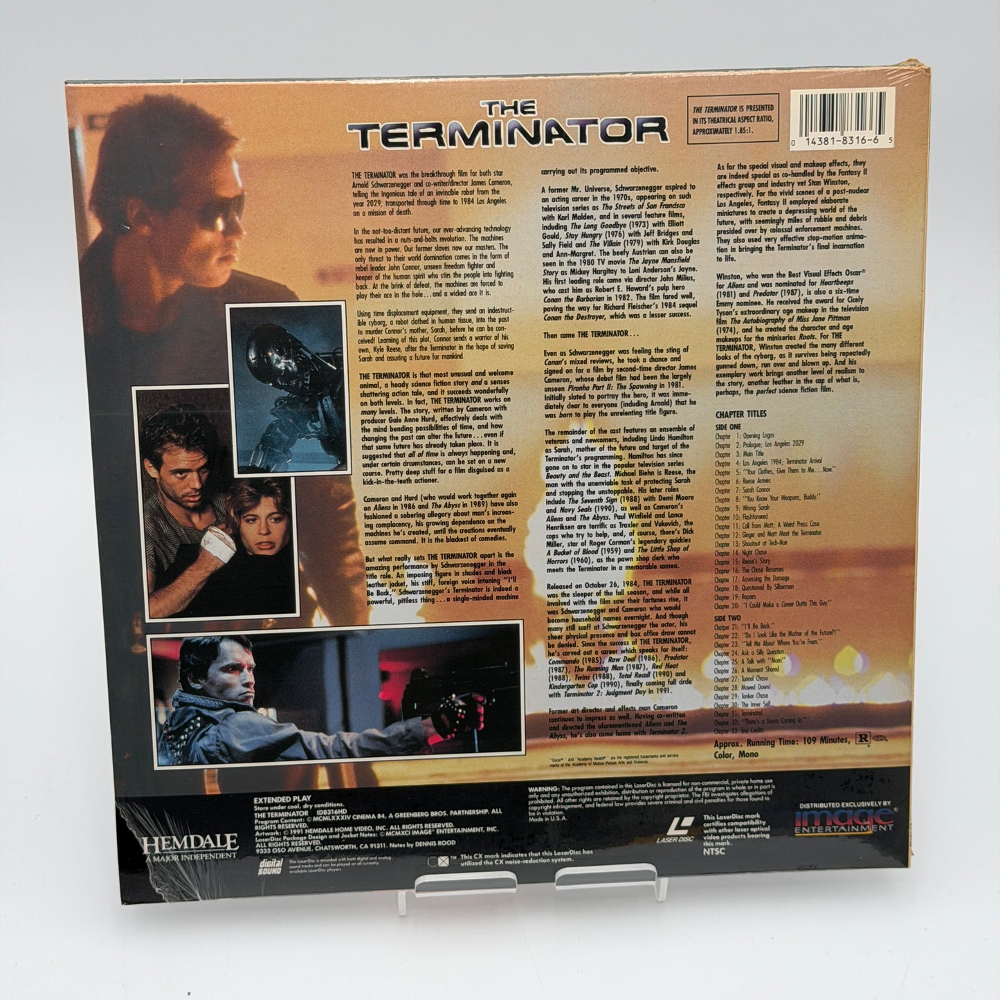 The Terminator 1984 Widescreen Edition  Laserdisc NEW Still Factory SEALED