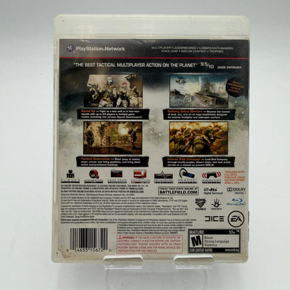 Playstation 3 Battlefield: Bad Company 2 Video Game with Box Used