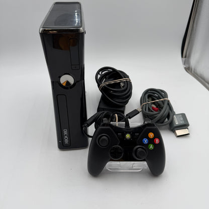 Microsoft Xbox 360 S 1439 2010 Black Console With Controller and Cables