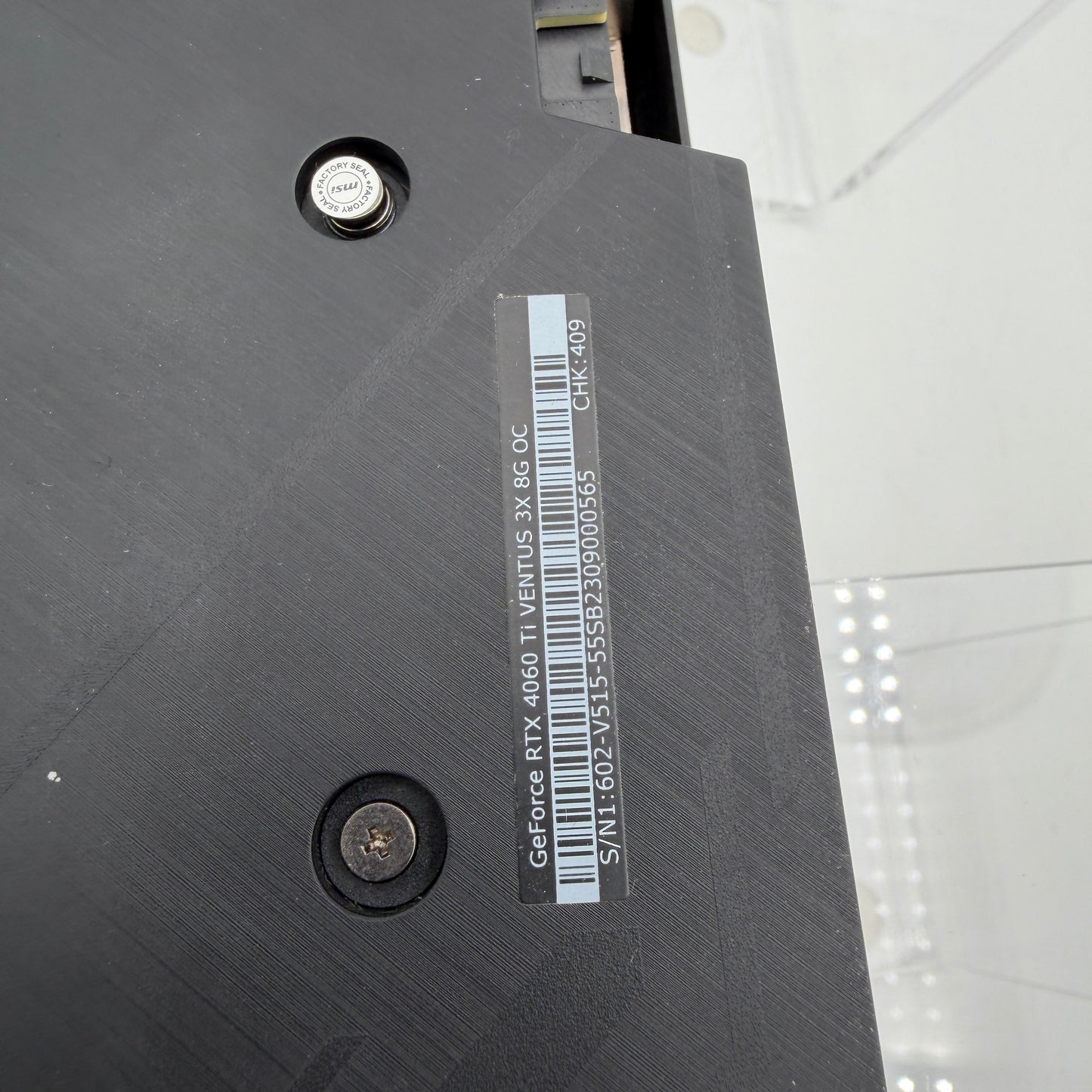 MSI Geforce RTX 4060 TI Ventus Used Black Graphics Card