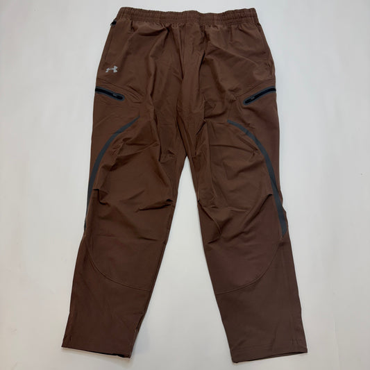 Under Armour Unstoppable Men's Cargo Pants XL Brown Loose Fit Zip Pocket Woven