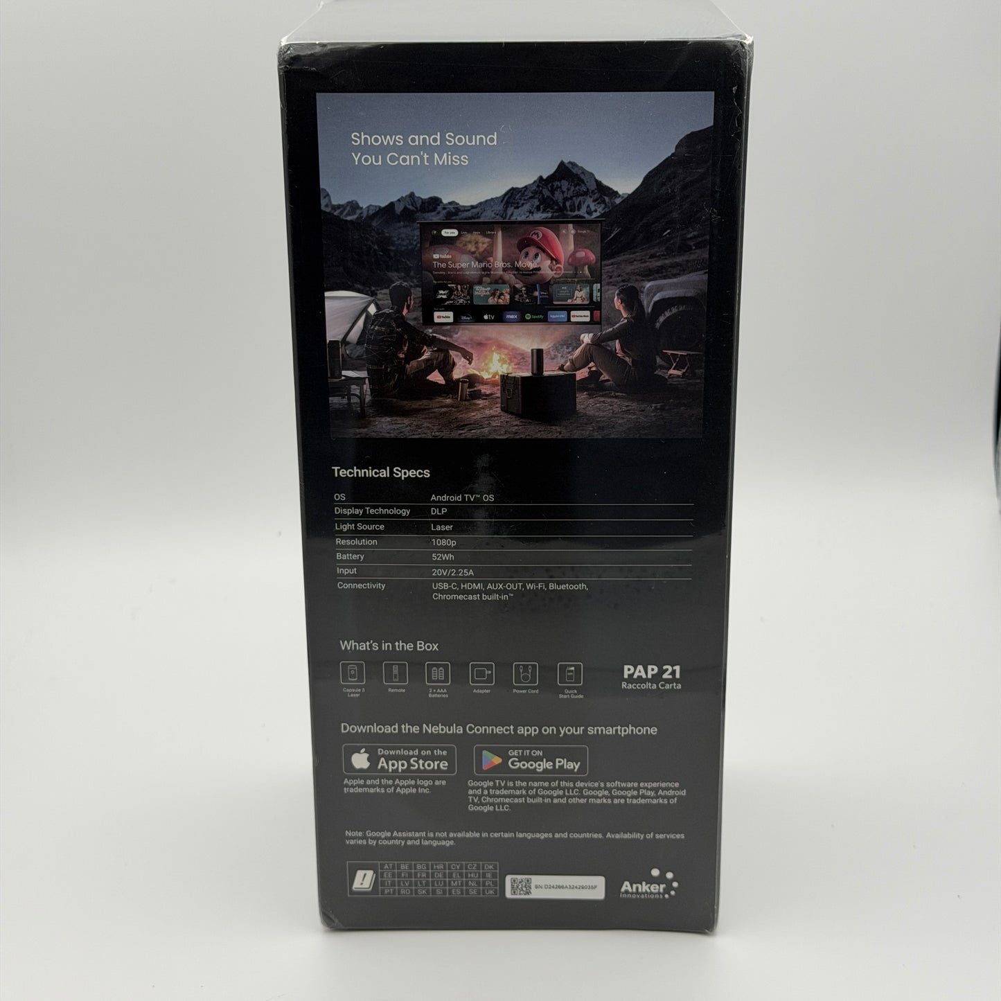 Nebula Capsule 3 Laser Projector New In Box