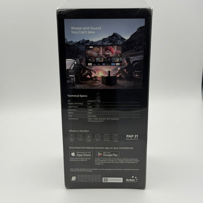 Nebula Capsule 3 Laser Projector New In Box