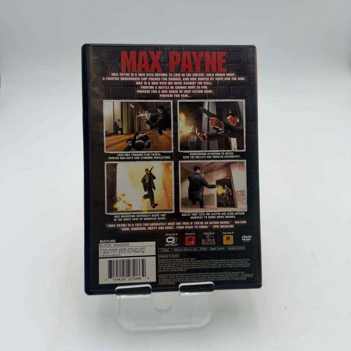 Max Payne Playstation 2 Video Game with Box
