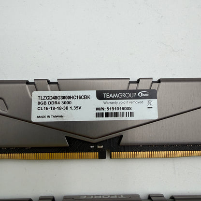 TeamGroup T-Force Vulcan Z DDR4 3000 16GB (2x8GB) DIMM XMP Memory Kit Gray