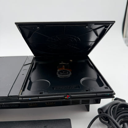 Sony PlayStation 2 Slim SCPH-77001 Black Used Condition With Cables Tested