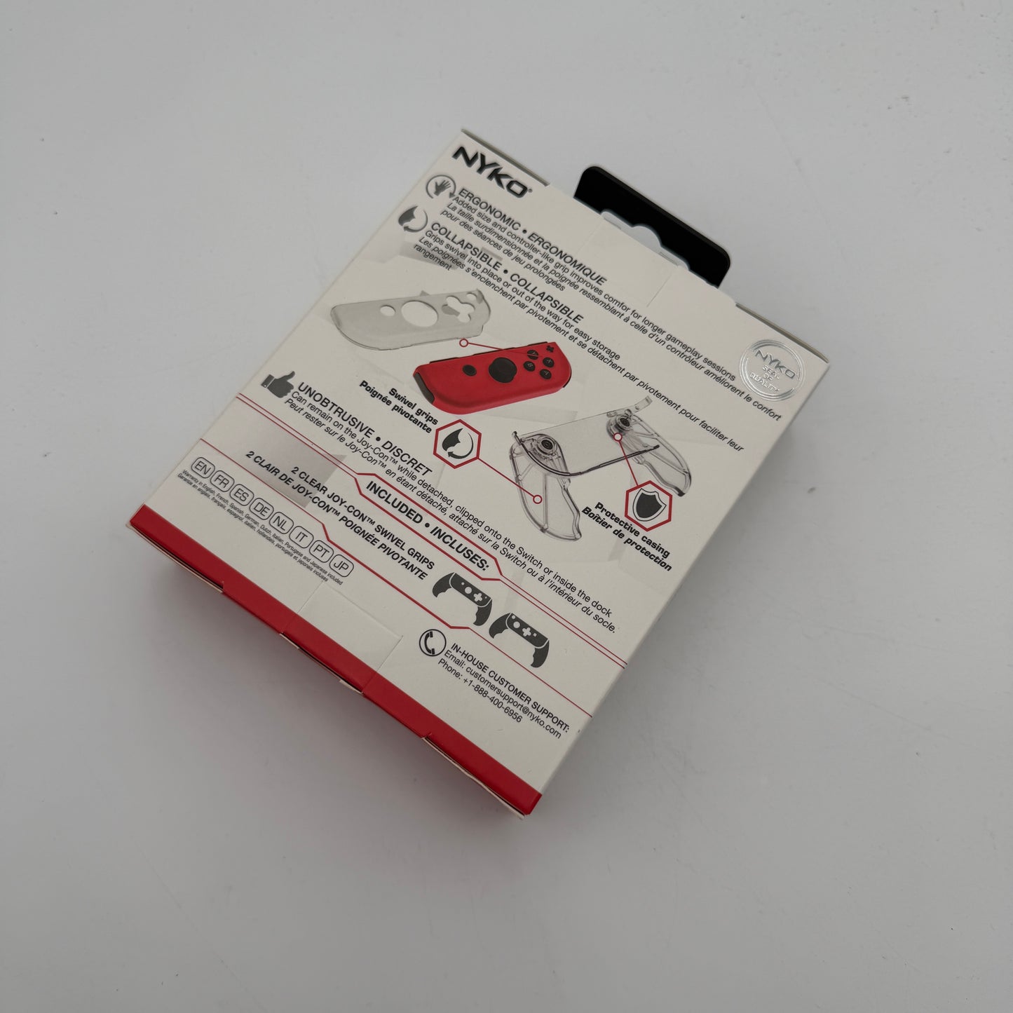 Nintendo Switch Swivel Grips Dock Compatible by NYKOS White New In Box