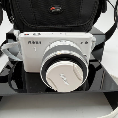 Nikon 1 J1 Digital Camera White With Extras Shutter Count 268