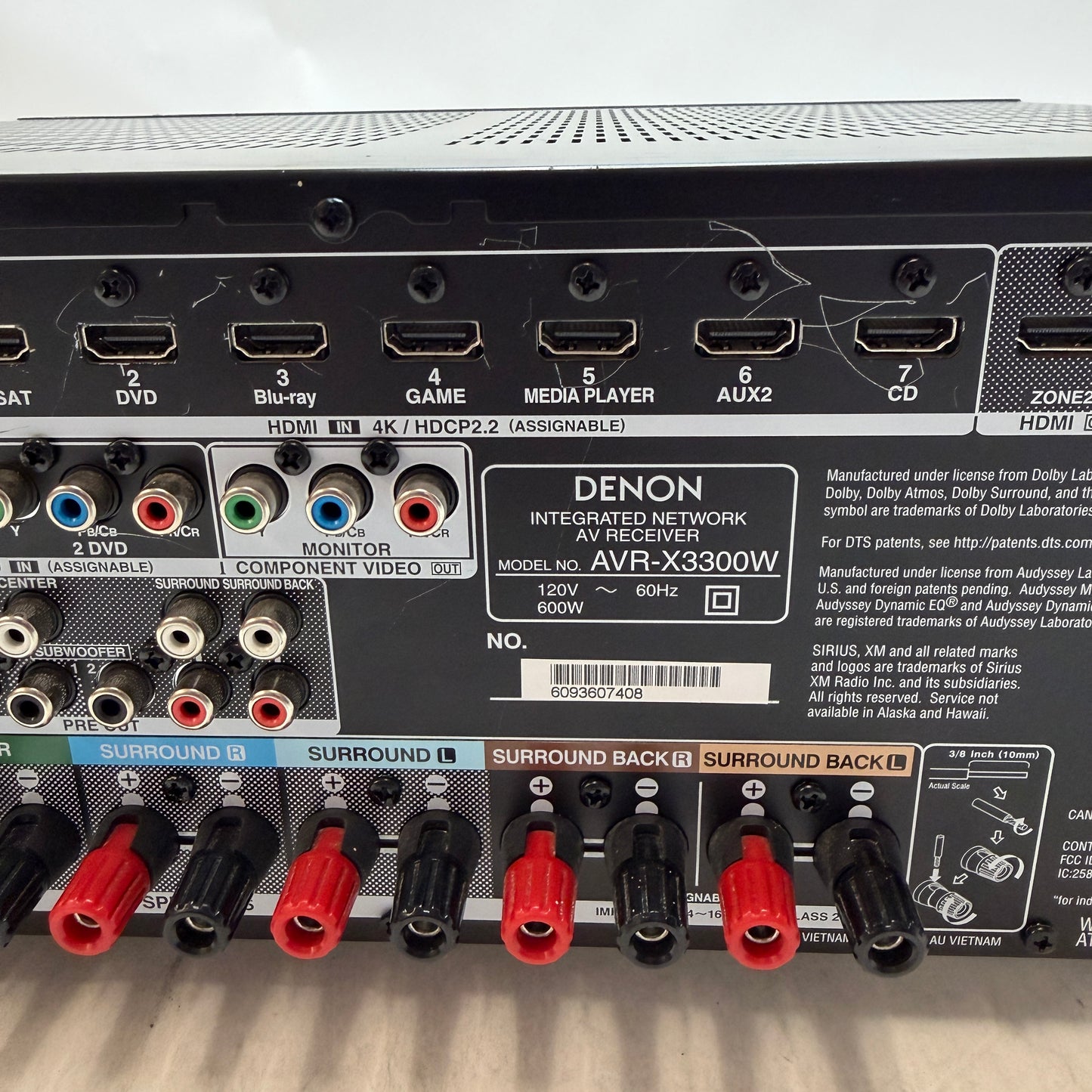 Denon AVR-X3300W Integrated Network AV Receiver