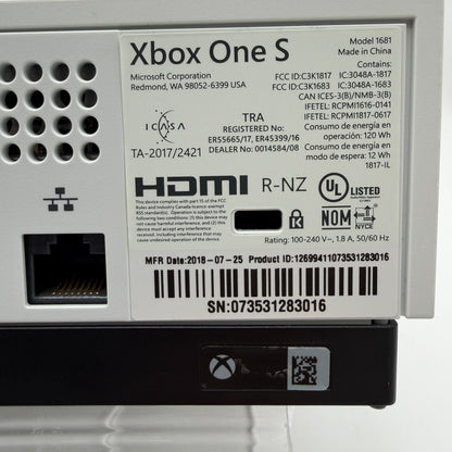 Microsoft Xbox One S 825GB White Console Only 1681