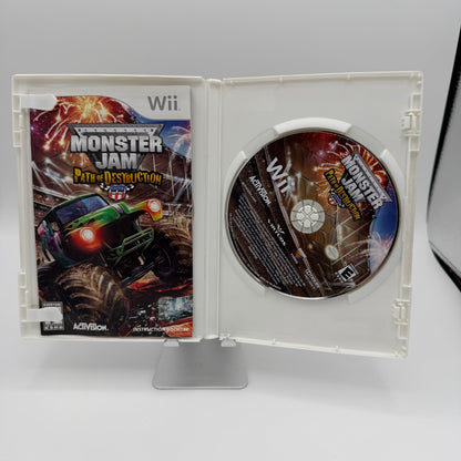 Wii Monster Jam Path of Destruction With Box Silver Used