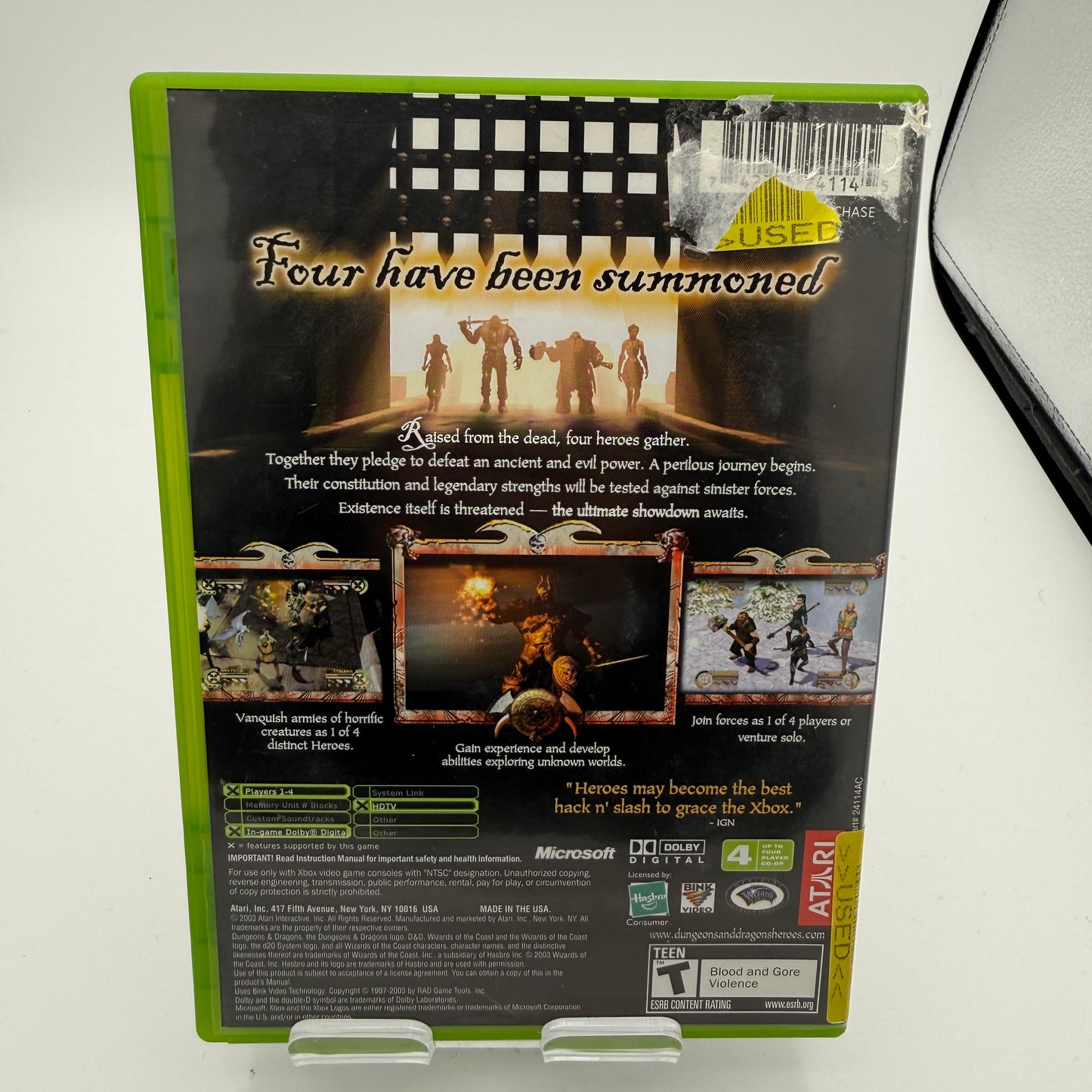 Xbox Dungeons & Dragons Heroes CIB