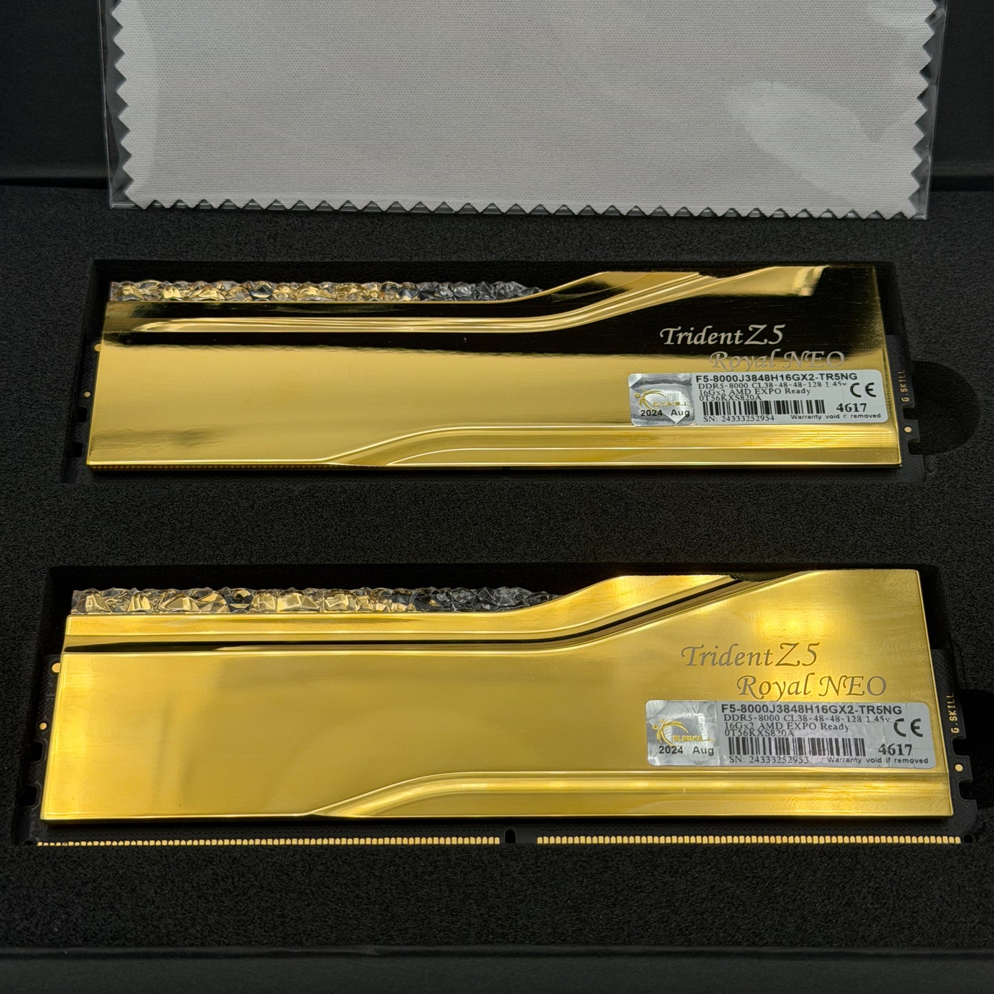 G.SKILL Trident Z5 Royal Neo Series 32GB (2 x 16GB) DDR5 8000 PC RAM - Gold, Used With Box