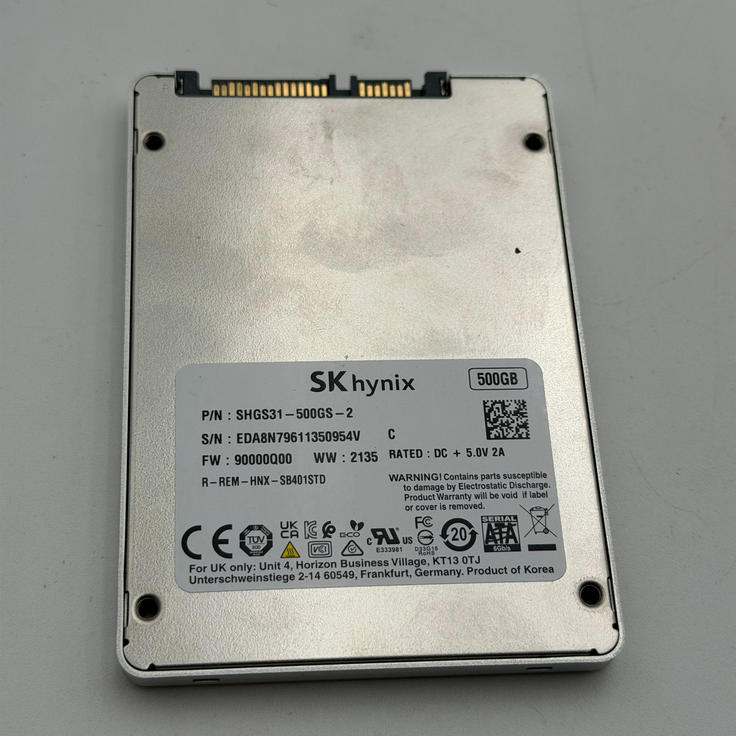 SK hynix Gold S31 500GB 2.5" Internal SSD SHGS31-500GS-2 Silver