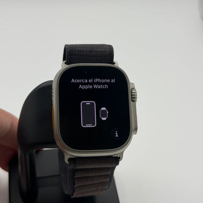 Apple Watch Ultra A2622 (2022) 49mm Silver Titanium GPS + Cellular Smart Watch with Alpine Loop
