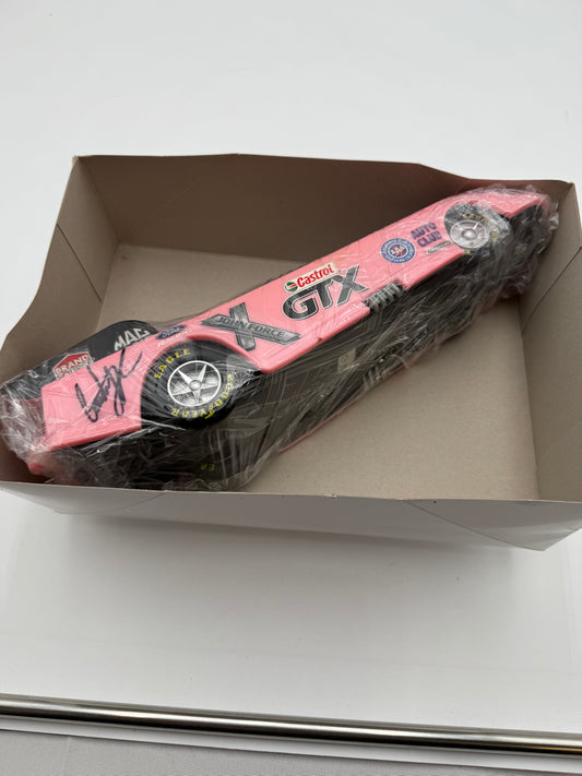 Action Racing 1/24 4x Autographed John Force & Ashley Force Castrol GTX Mustang DieCast - Collectible