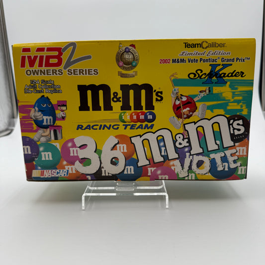 Action Racing 2002 Team Caliber Limited Edition M&Ms Pontiac Grand Prix K Schrader #36 1:24 Diecast Replica
