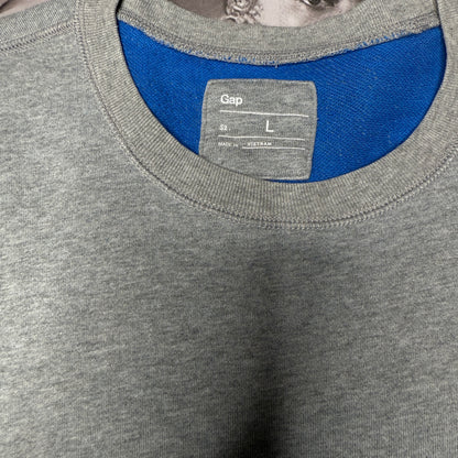 2015 Men's GAP S6 Solid Short Sleeve Tee With Zipper on Sides Heather Grey Large
