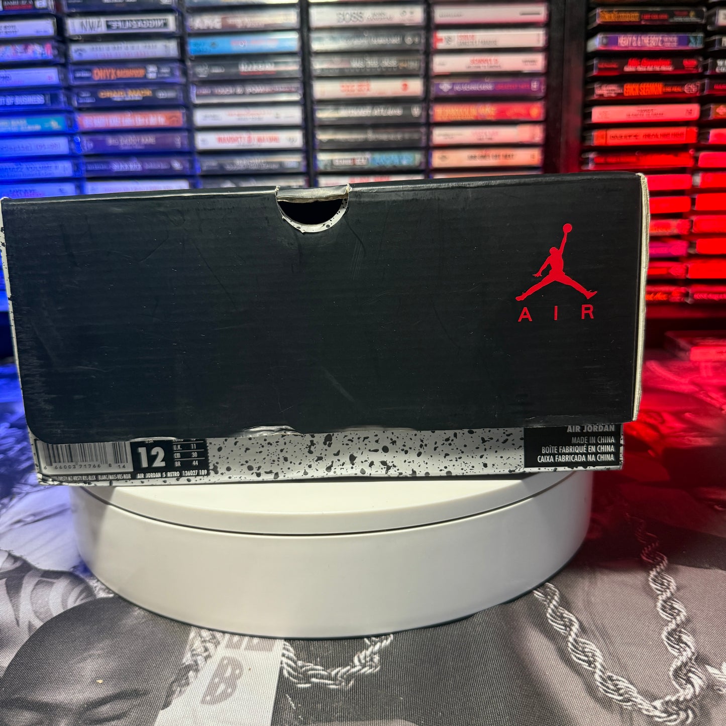 2015 Nike Air Jordan 4 Retro OG White Cement 840606-192 Size 12 with Replacement Box