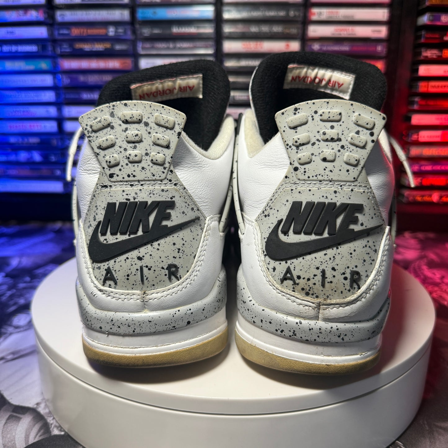 2015 Nike Air Jordan 4 Retro OG White Cement 840606-192 Size 12 with Replacement Box