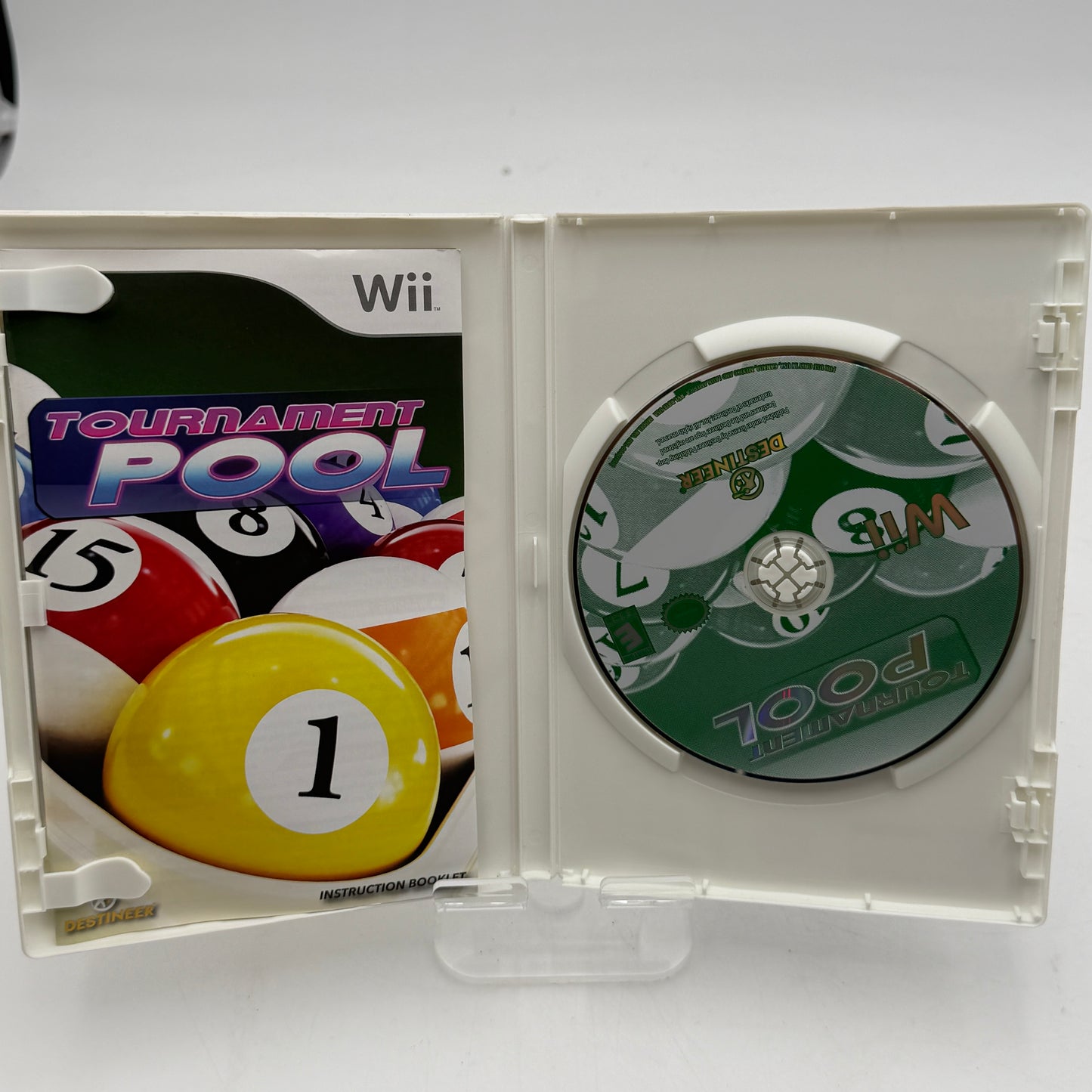 Wii Tournament Pool Video Game with Box