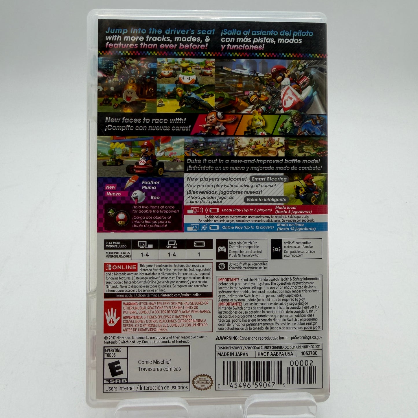 Mario Kart 8 Deluxe Nintendo Switch With Game Case