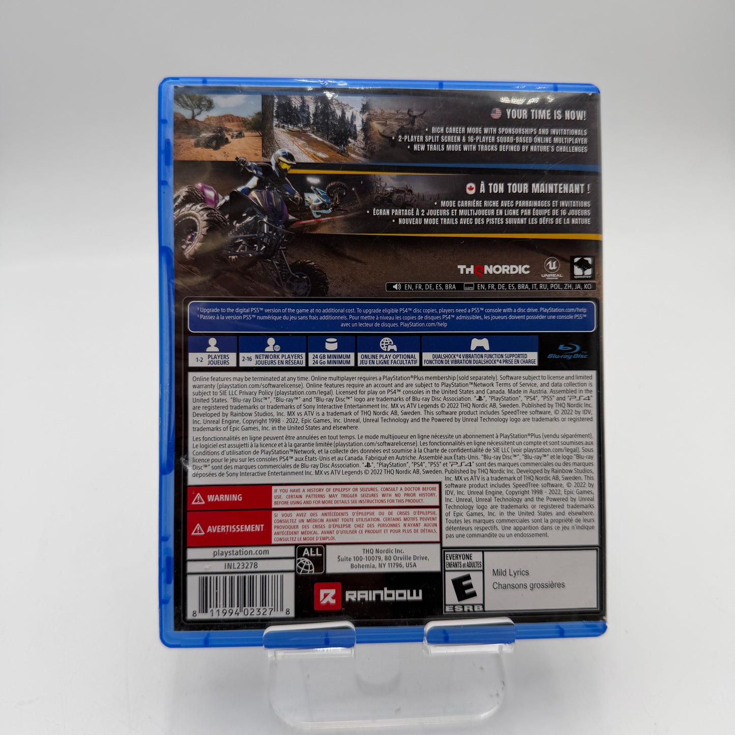 Playstation 4 MX vs. ATV Legends Video Game - Used With Box