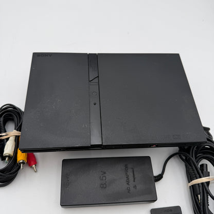 Sony PlayStation 2 Slim SCPH-77001 Black Used Condition With Cables Tested