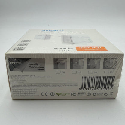 Tenda 200Mbps Powerline Mini Adapter Kit - Networking - White - New In Box