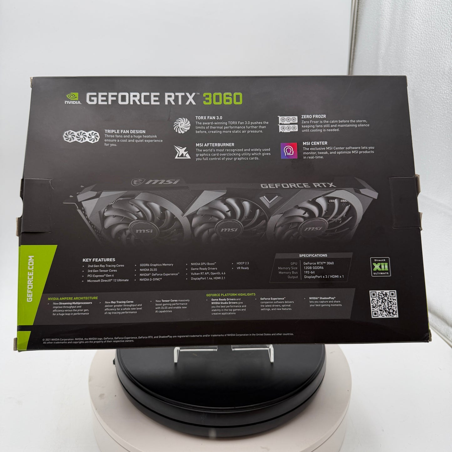MSI GeForce RTX 3060 Ventus 3X 12GB GDDR6 Graphics Card