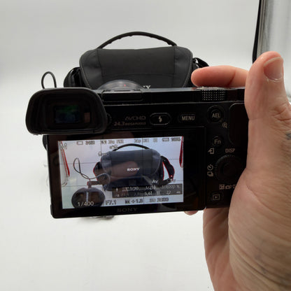 Sony A6000 Digital Camera - Black with Carrying Bag and Charger