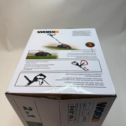 Worx WG896 12 Amp 7.5 Inch Electric Edger Black New In Box
