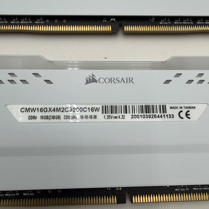 CORSAIR Vengeance RGB Pro 16GB (2x8GB) DDR4 3200MHz White RAM