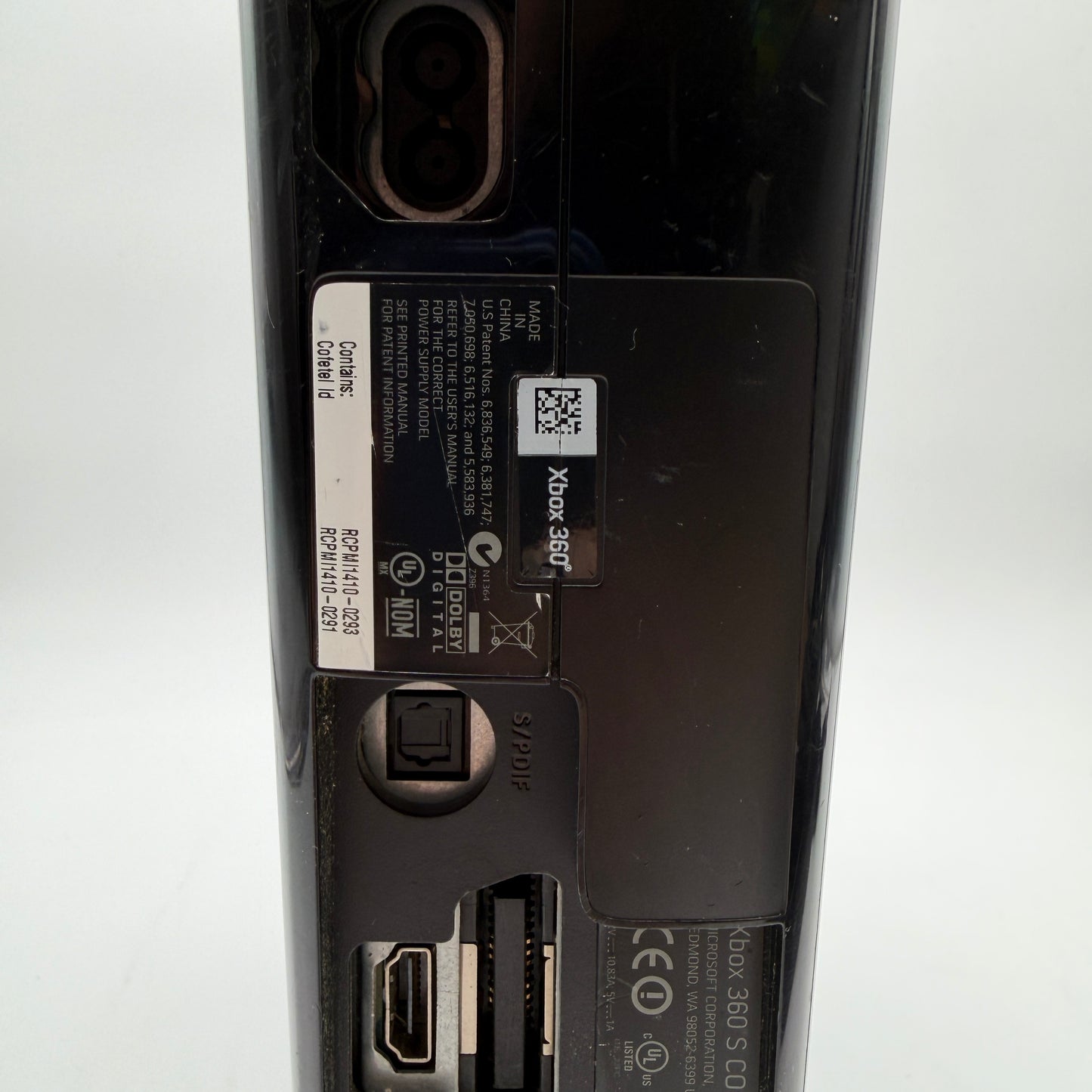 Microsoft Xbox 360 S 1439 2010 Black Console With Controller and Cables