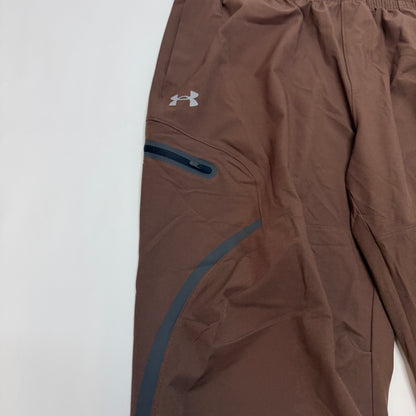 Under Armour Unstoppable Men's Cargo Pants XL Brown Loose Fit Zip Pocket Woven