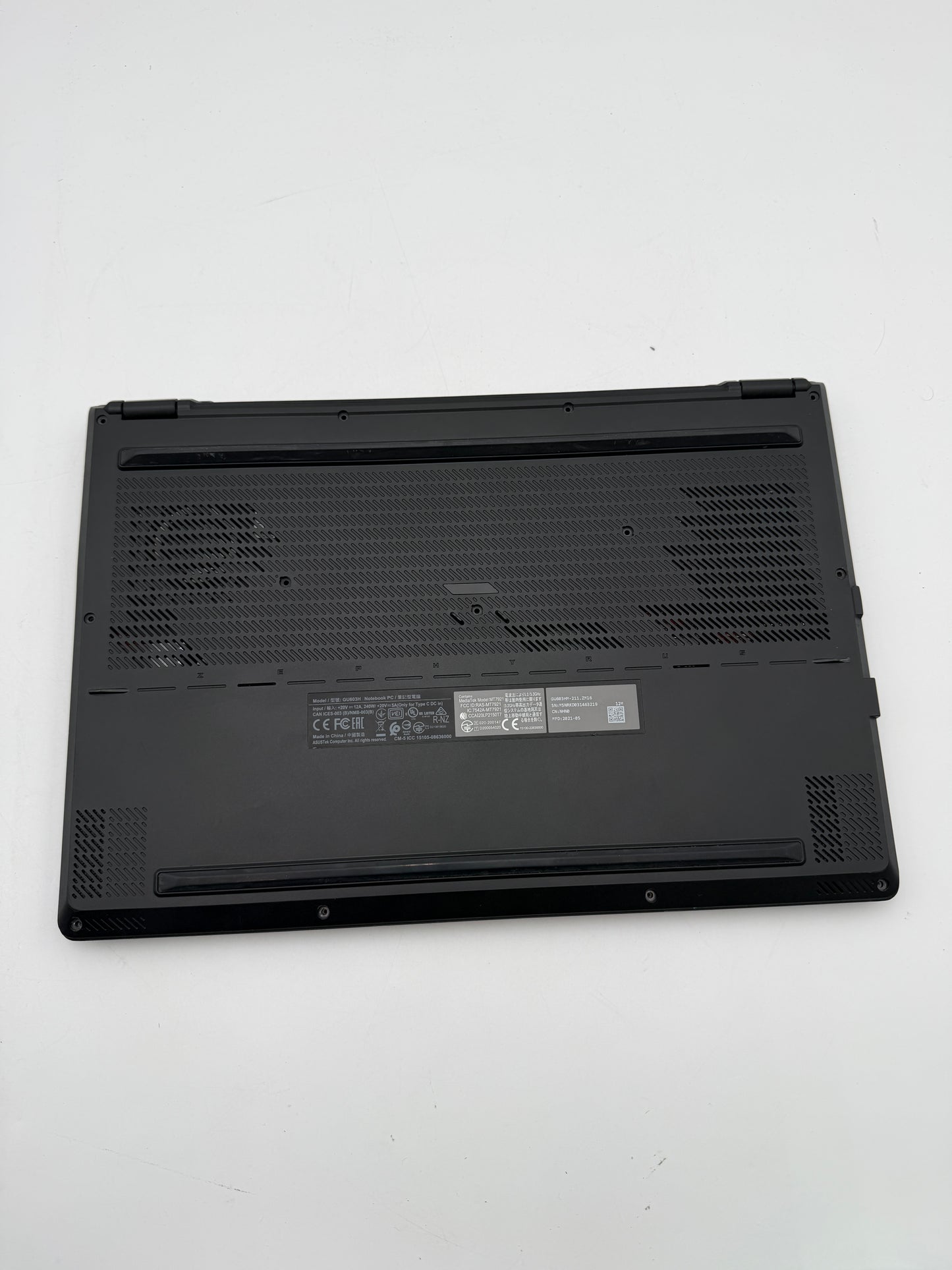 Asus ROG Zephyrus M16 GU603HM-211.ZM16 16" i5  Laptop For Parts or Repair