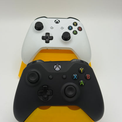 Lot of 2 Microsoft Xbox One Controllers Black Used Stick Drift