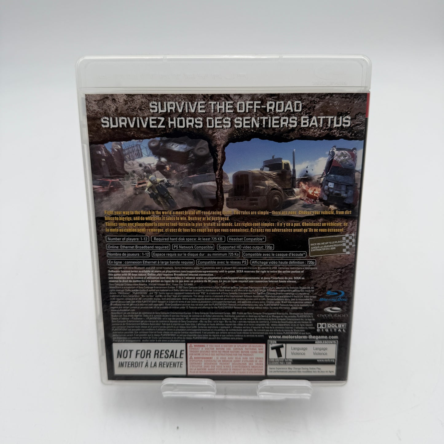 Sony PlayStation 3 MotorStorm Video Game with Box