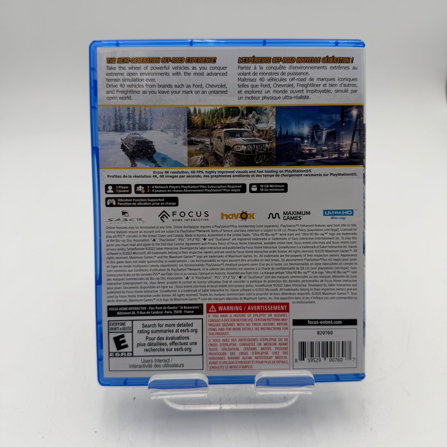 Playstation 5 Game SnowRunner with Box
