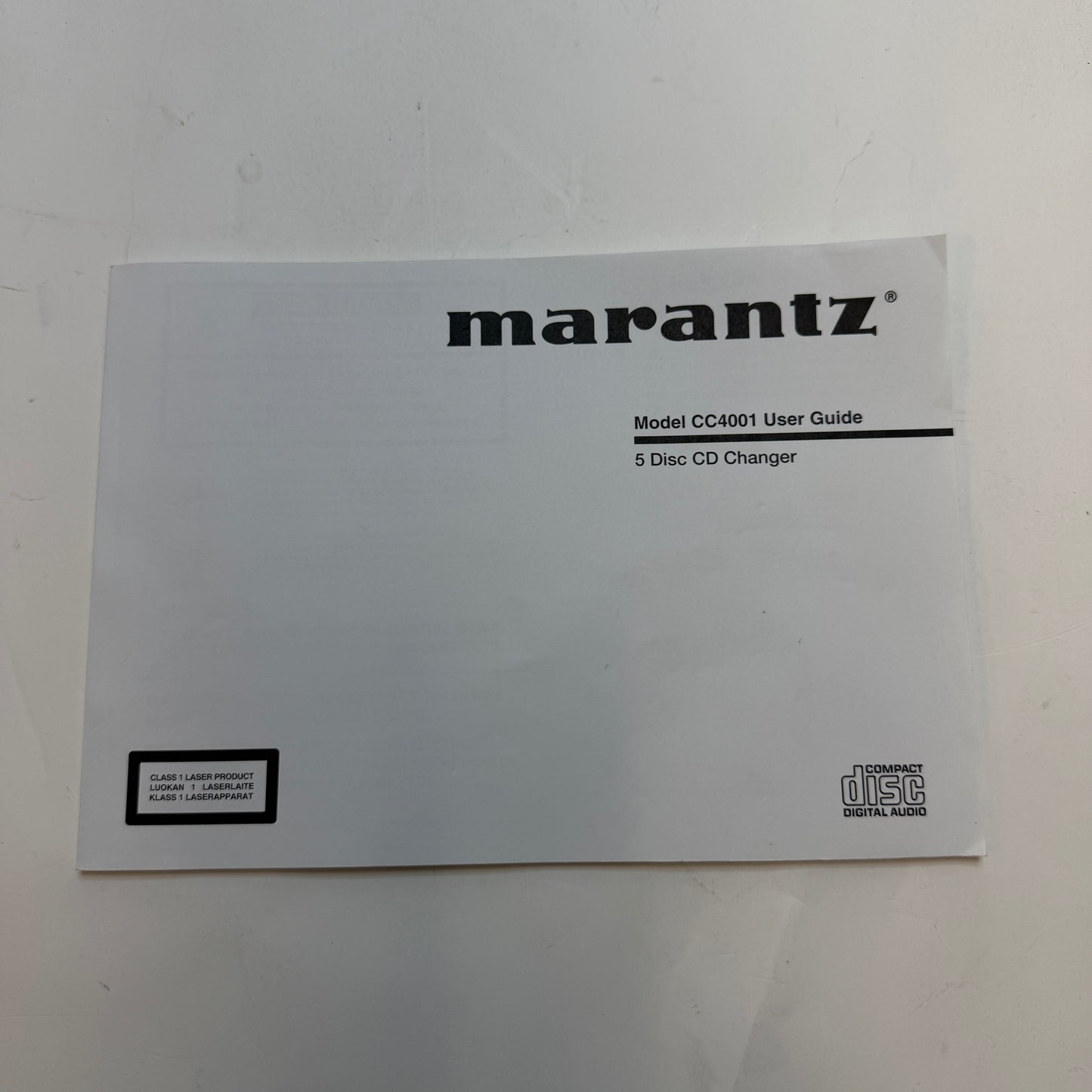 Marantz Model CC4001 5 Disc Changer With Manual For Parts or Repair