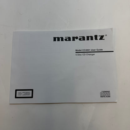 Marantz Model CC4001 5 Disc Changer With Manual For Parts or Repair
