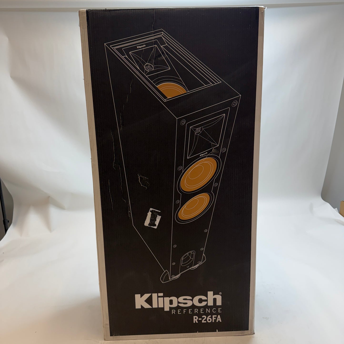 Klipsch R-26FA Floor Standing Speaker Black Used With Box READ