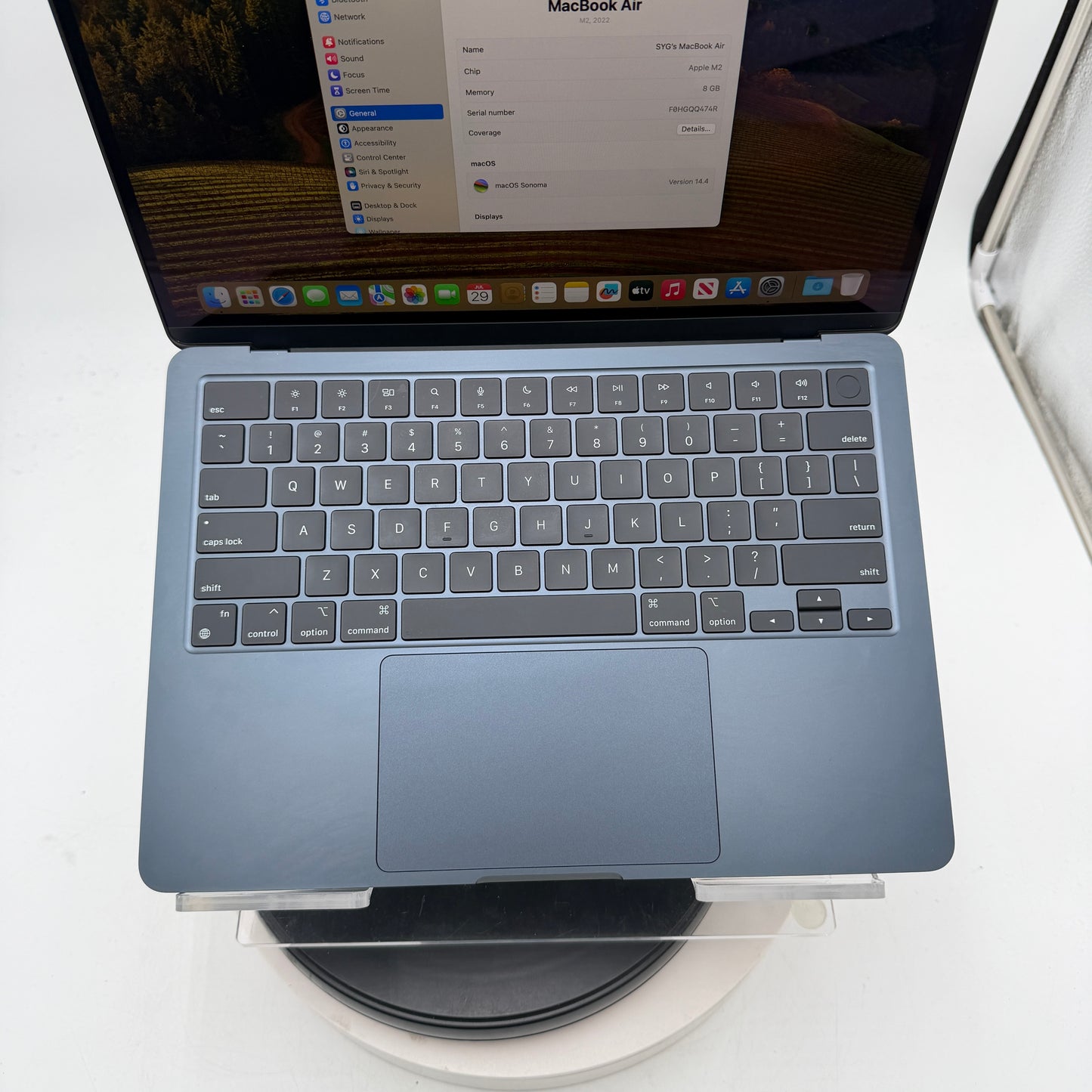 Apple MacBook Air 13-inch M2 A2681 2023 8GB 256GB 100% Batt Black
