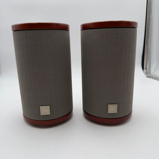JVC SP-FSSD9 Cherrywood Vintage Bookshelf Speakers 20W Used - Brown