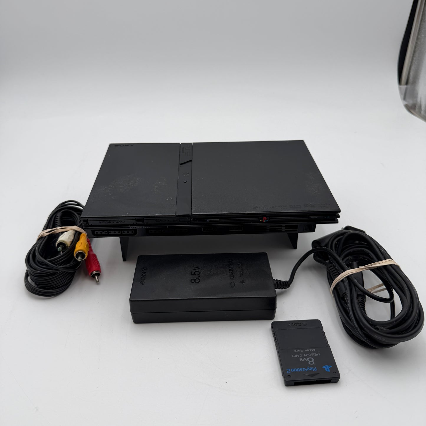 Sony PlayStation 2 Slim SCPH-77001 Black Used Condition With Cables Tested