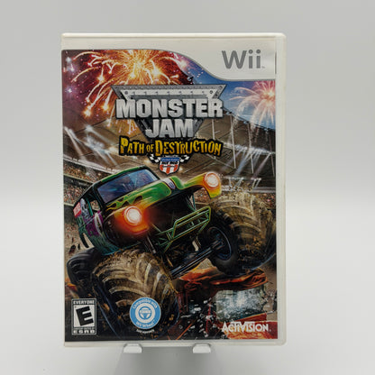 Wii Monster Jam Path of Destruction With Box Silver Used