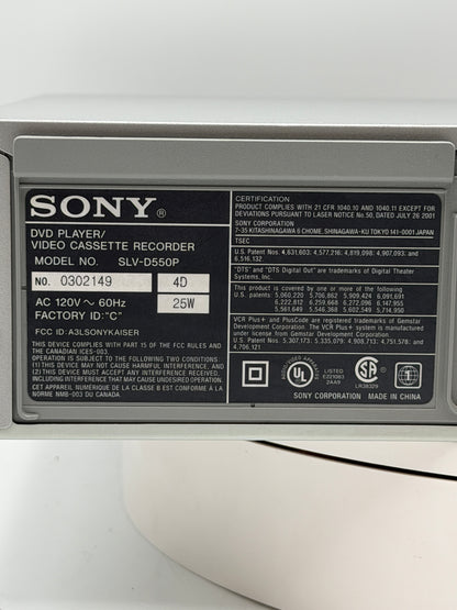 Sony SLV-D550P VCR/DVD Player Combo