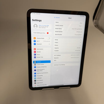 Apple iPad (10th Gen) A2696 256GB Silver With Box